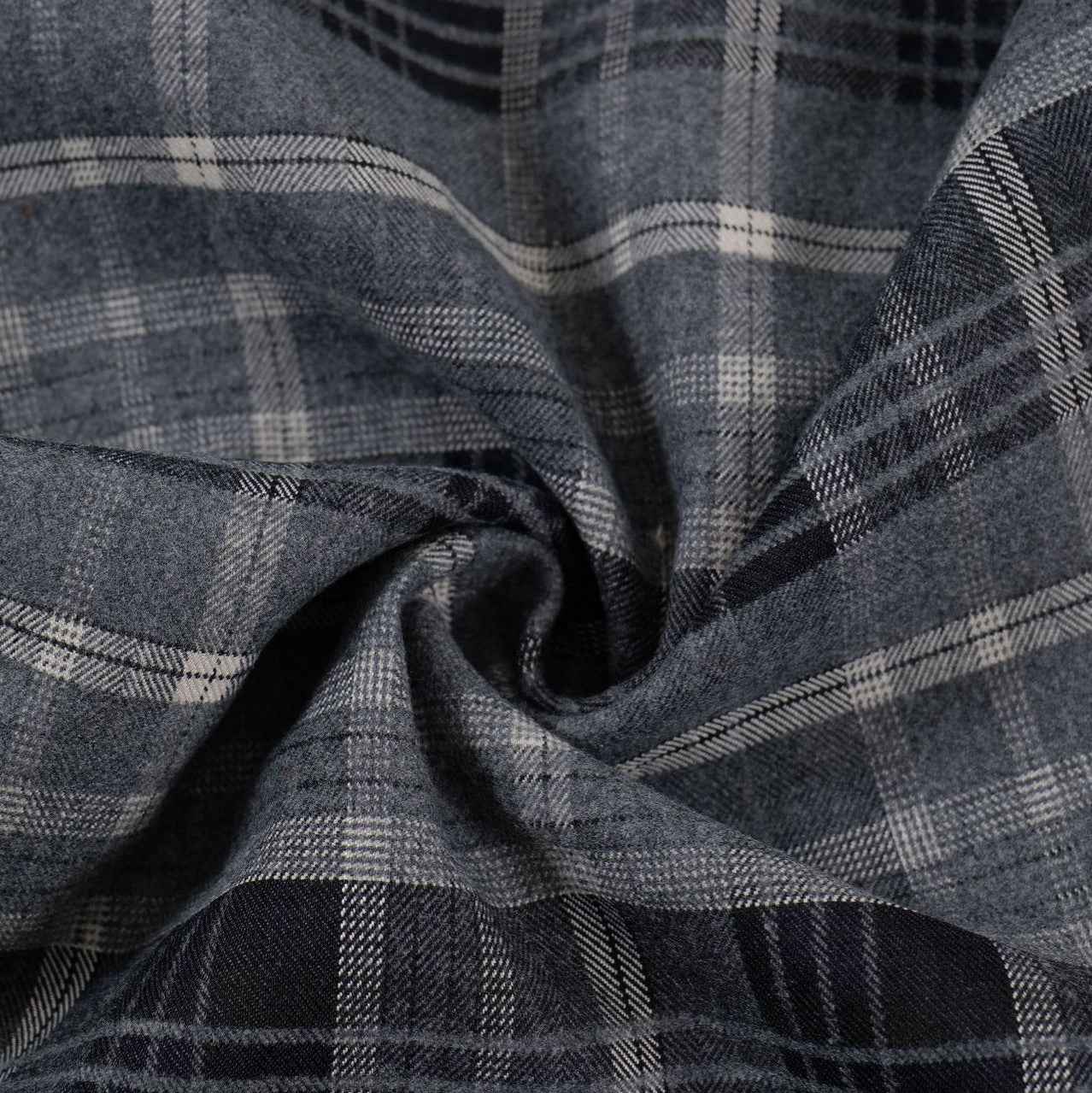 Lightweight Gray Checkered Wide-Leg Pants
