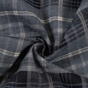 Lightweight Gray Checkered Wide-Leg Pants