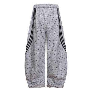 Three-Stripe Loose Slimming Wide-Leg Casual Sweatpants