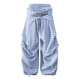 Checkered WideLeg Tapered Cargo