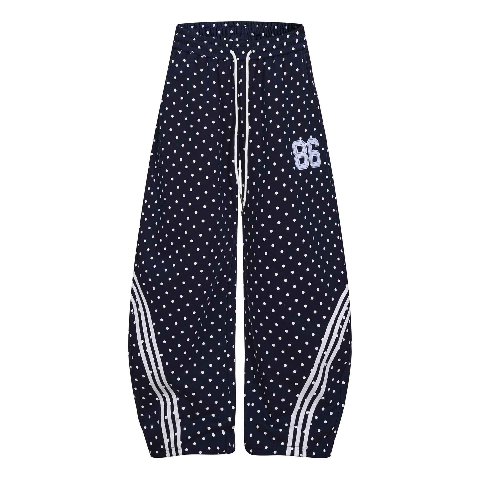 Three-Stripe Loose Slimming Wide-Leg Casual Sweatpants