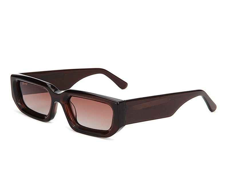New Trendy European And American-style Sunglasses With A Square Frame And Wide Temple Arms