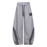Three-Stripe Loose Slimming Wide-Leg Casual Sweatpants