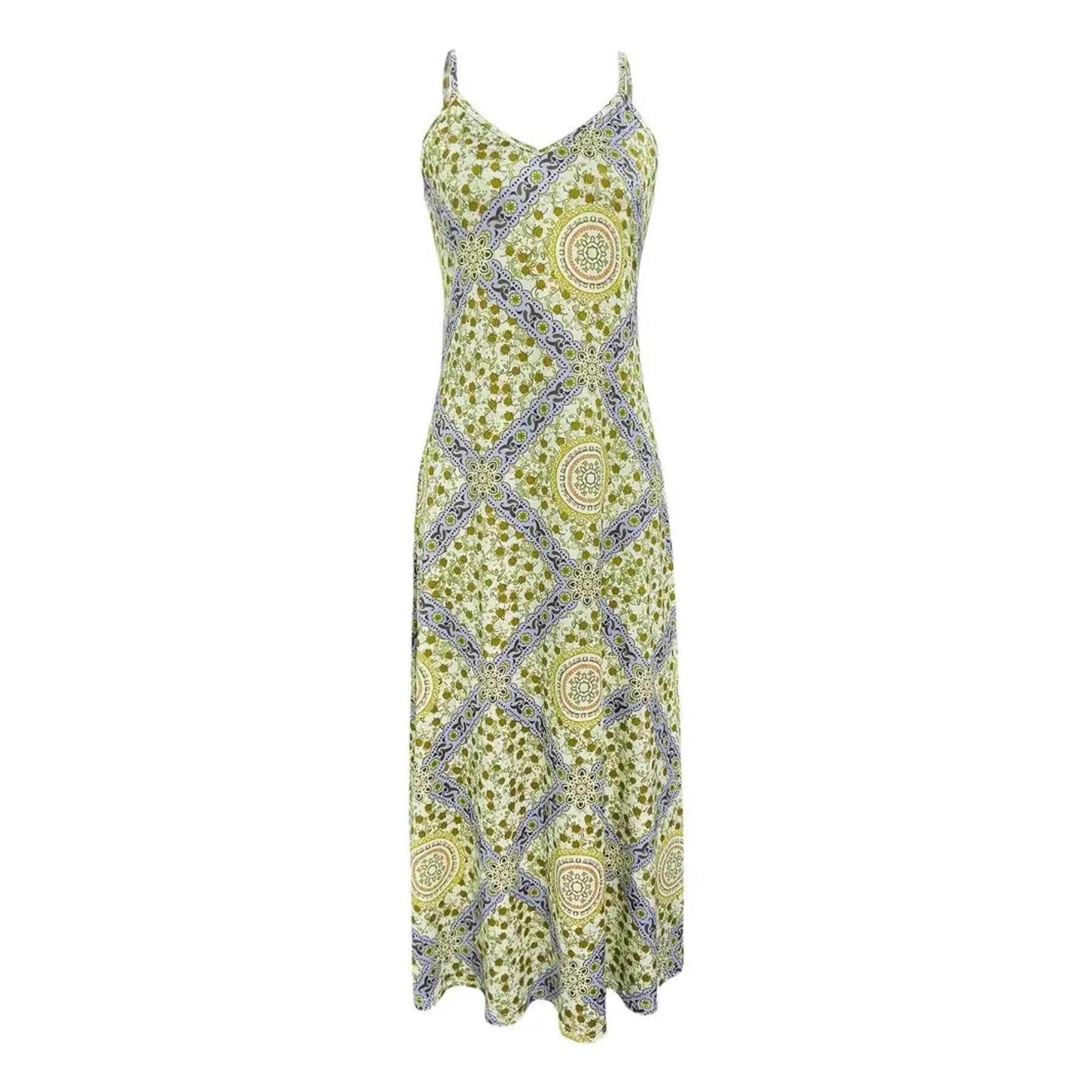 Printed Strapless Backless Maxi Dress