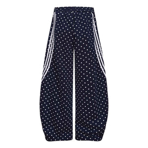 Three-Stripe Loose Slimming Wide-Leg Casual Sweatpants