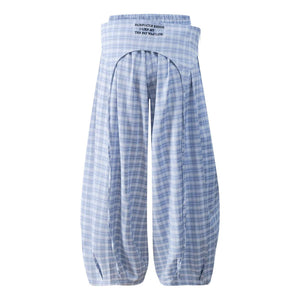 Checkered WideLeg Tapered Cargo