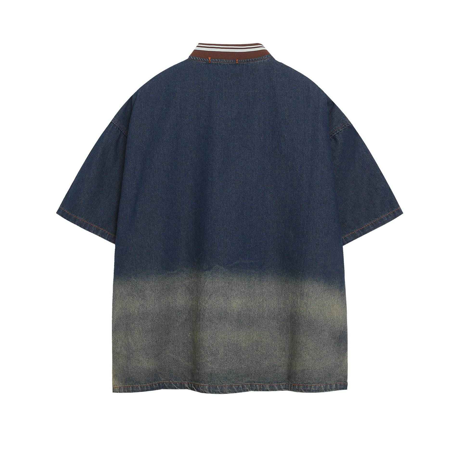 Make vintage gradient jerseys with short sleeves