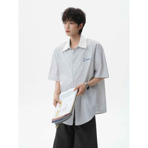 Loose Casual Couple Short Sleeve College Style Versatile Outerwear