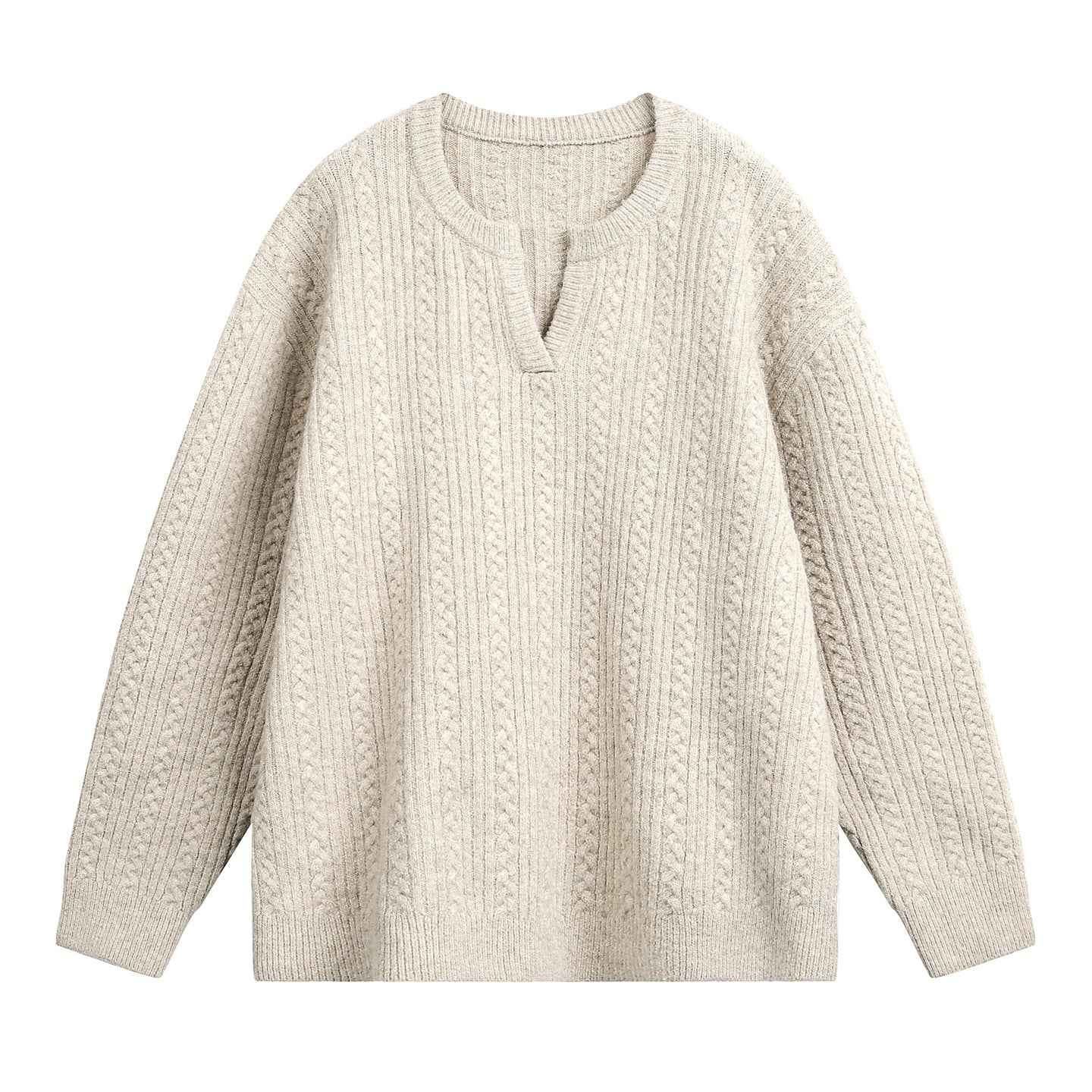 Retro loose heavyweight textured knit cardigan sweater from MRC STORE, featuring a cozy, chunky knit design and relaxed fit.