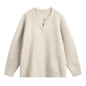 Retro loose heavyweight textured knit cardigan sweater from MRC STORE, featuring a cozy, chunky knit design and relaxed fit.