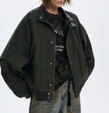 American Barn Style Color Block Leather Collared Jacket - MRC WEAR 