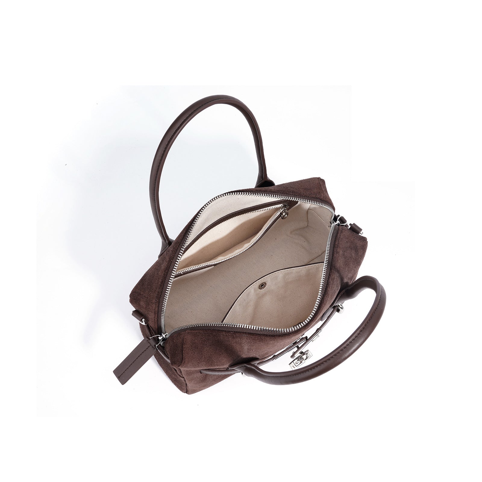 Frosted Color - Block Luxury Suede Shoulder Bag - MRC STOREAccessoriesMRC STOREFrosted Color - Block Luxury Suede Shoulder Bag MRC STORE MRC STORECJNS258543602BYBrown