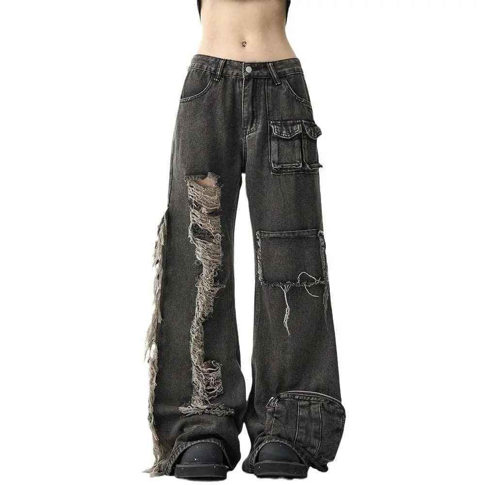 American Ripped Cargo Jeans - MRC STOREbottomsMRC StoreAmerican Ripped Cargo JeansMRC STORECJNZ208412705EVBlack2XL