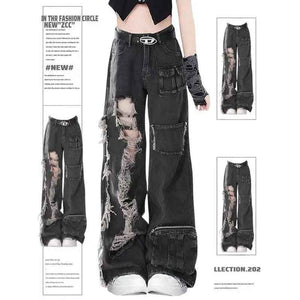 American Ripped Cargo Jeans - MRC STOREbottomsMRC StoreAmerican Ripped Cargo JeansMRC STORECJNZ208412705EVBlack2XL