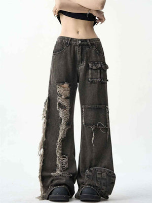 American Ripped Cargo Jeans - MRC STOREbottomsMRC StoreAmerican Ripped Cargo JeansMRC STORECJNZ208412705EVBlack2XL