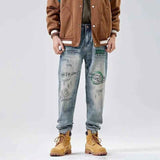 American Print Loose Jeans - MRC STOREbottomsMRC StoreAmerican Print Loose JeansMRC STORECJXX199395301AZBlue28