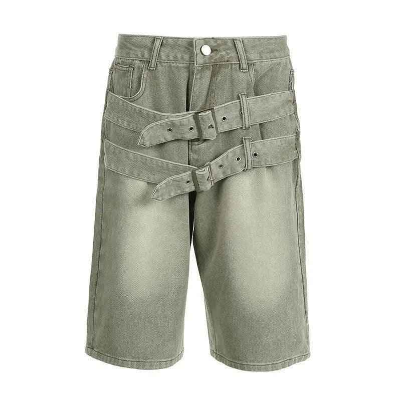 Adjustable Double - Belt Jeans - MRC STOREbottomsMRC StoreAdjustable Double - Belt JeansMRC STORECJNZ210247603CXGreenL