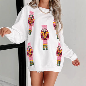 Christmas Sequin Anime Round Neck Sweatshirt - MRC STOREChristmasMRC StoreChristmas Sequin Anime Round Neck Sweatshirt MRC Store MRC STORECJWY253978104DWBeigeL