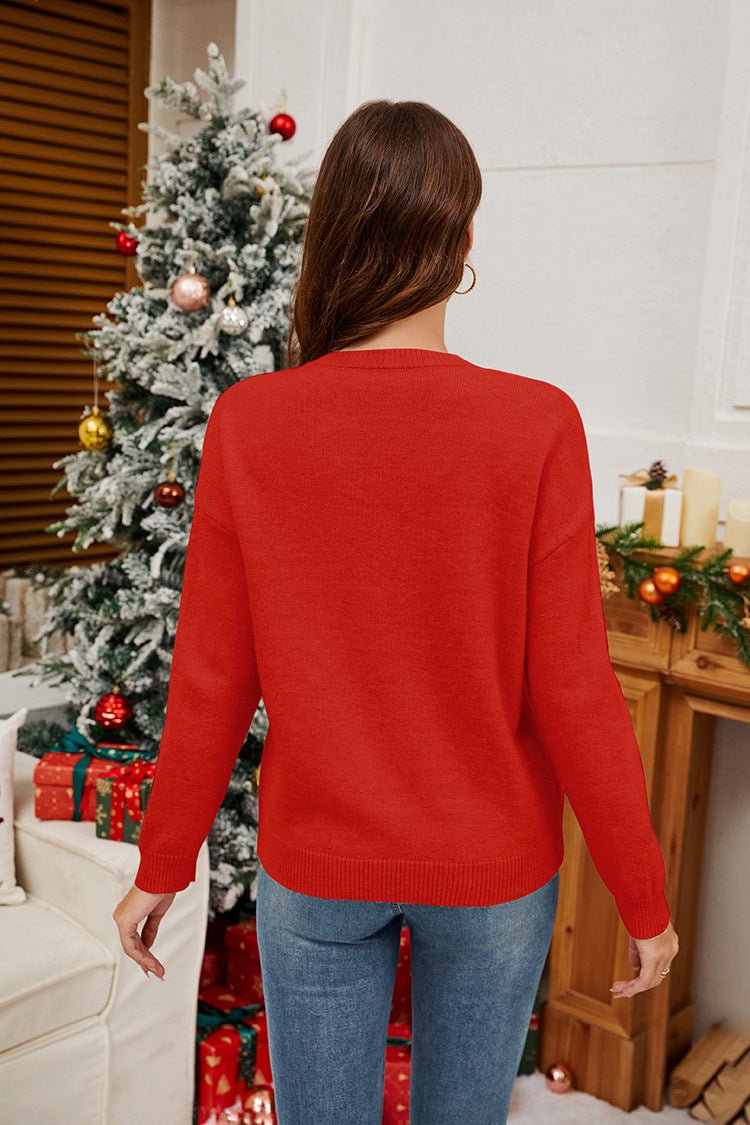 Women's Christmas Crutches Bow Sequined Sweater - MRC STOREChristmasMRC StoreWomen's Christmas Crutches Bow Sequined MRC Store MRC STORECJMY254141103CXBlackL