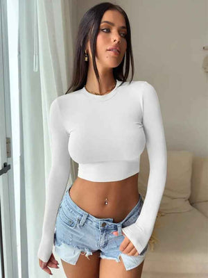 Slim Fit Long Sleeve T-Shirt - MRC STOREclothesMRC STORESlim Fit Long Sleeve T-ShirtMRC STORECJCS191114703CXWhiteL