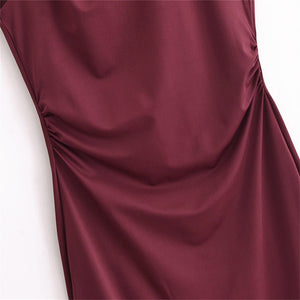 Satin Sleeveless Pleated Dress - MRC STOREDressMRC StoreSatin Sleeveless Pleated Dress MRC Store MRC STORECJLY254098609IRBlackL