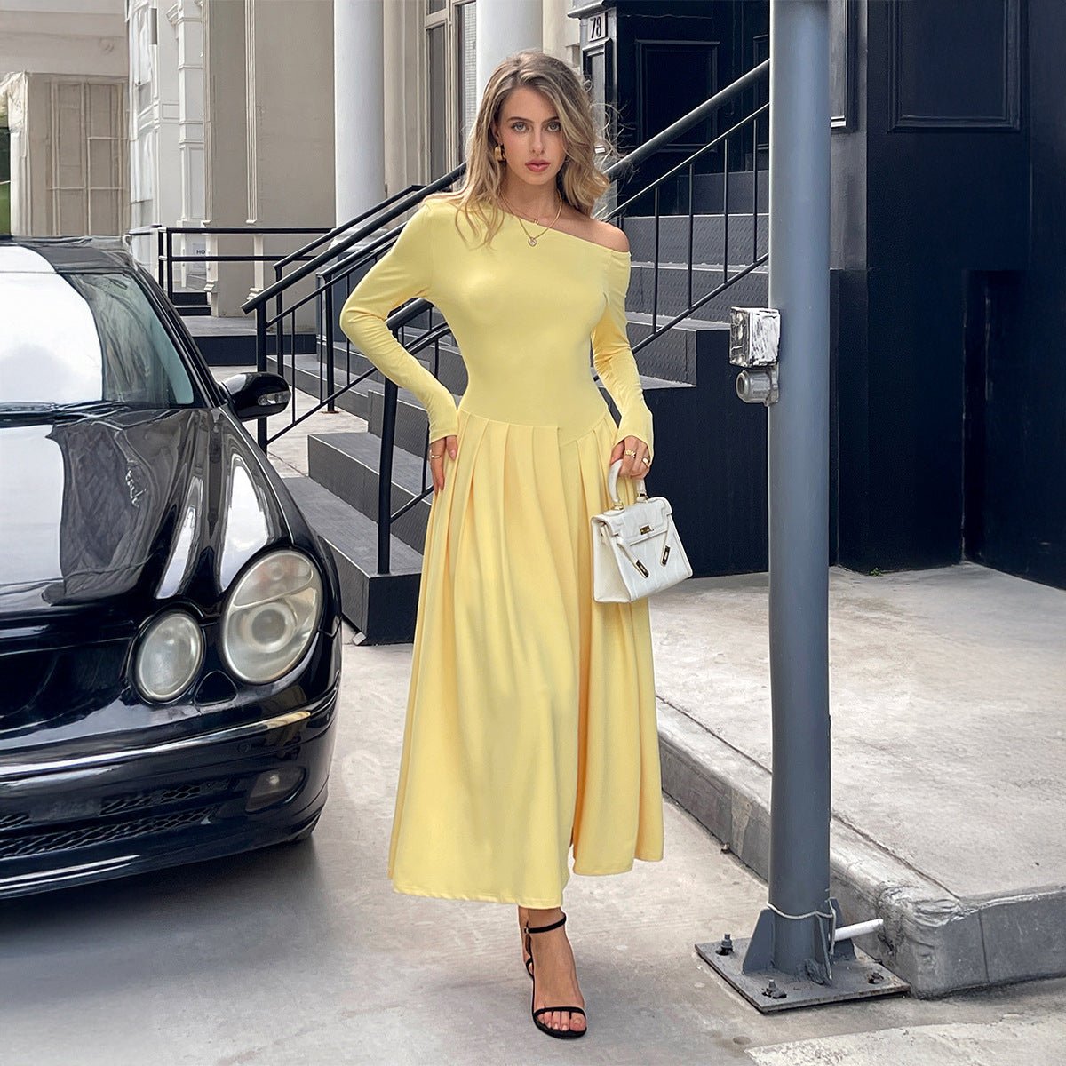 High Waist Long Skirt Dress - MRC STOREDressMRC STOREHigh Waist Long Skirt Dress MRC STORE  38.00MRC STORECJLY255549807GTYellowL