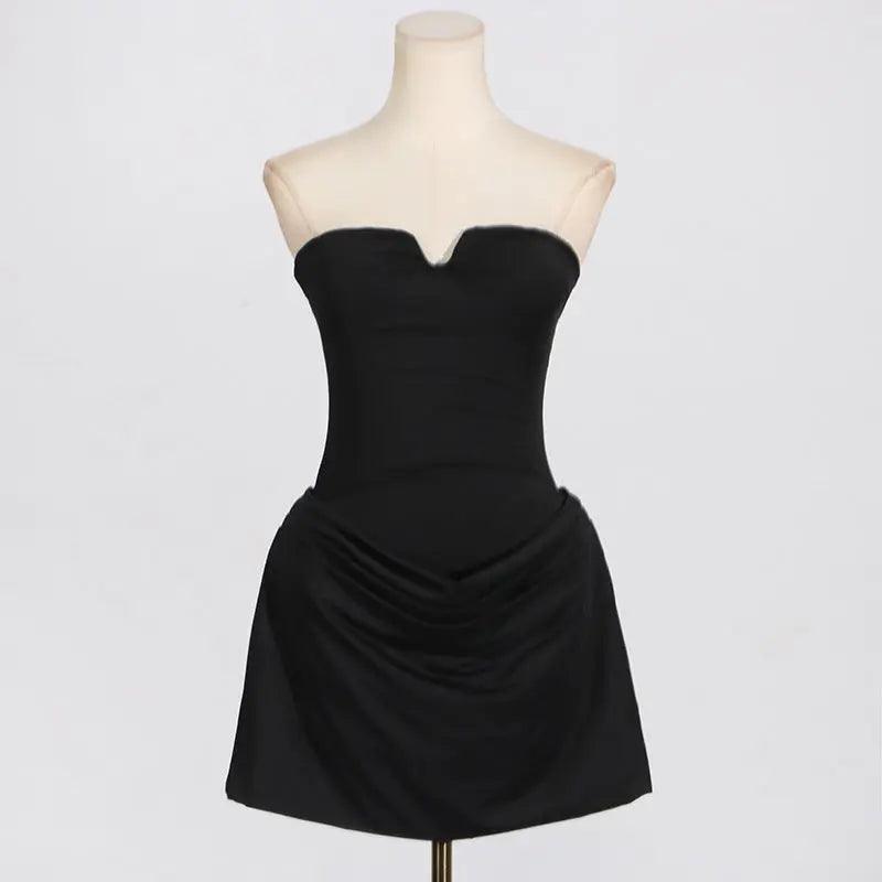 Printed Pleated Folding Dress - MRC STOREDressMRC STOREElegant Pleated Dress - MRC STOREMRC STORECJLY209294803CXBlackL