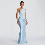 Slim - Fit Satin Mermaid Long Sleeve Dress - MRC STOREDressMRC STORESlim - Fit Satin Mermaid Long Sleeve Dress MRC STORE  100.00MRC STORECJLY261178706FUNavy BlueL