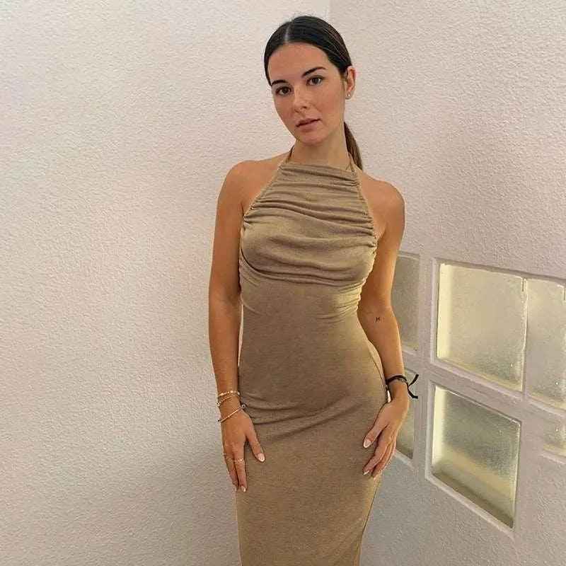 Backless Slim Fit Dress - MRC STOREDressMRC StoreBackless Slim Fit DressMRC STORECJLY209011906FUKhakiL