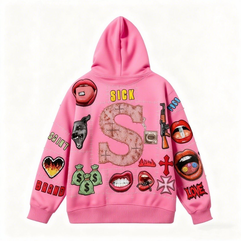 Oversized Saint Brand Graphic Hoodie - MRC STOREHoodieMRC STOREOversized Saint Brand Graphic Hoodie MRC STORE MRC STORECJWY259368312LOBlack2XL