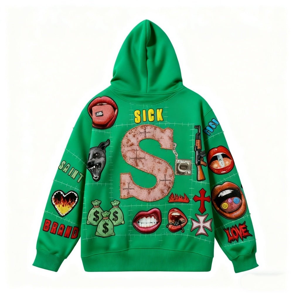 Oversized Saint Brand Graphic Hoodie - MRC STOREHoodieMRC STOREOversized Saint Brand Graphic Hoodie MRC STORE MRC STORECJWY259368312LOBlack2XL