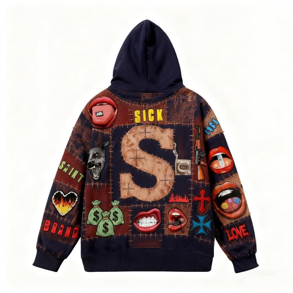 Oversized Saint Brand Graphic Hoodie - MRC STOREHoodieMRC STOREOversized Saint Brand Graphic Hoodie MRC STORE MRC STORECJWY259368312LOBlack2XL