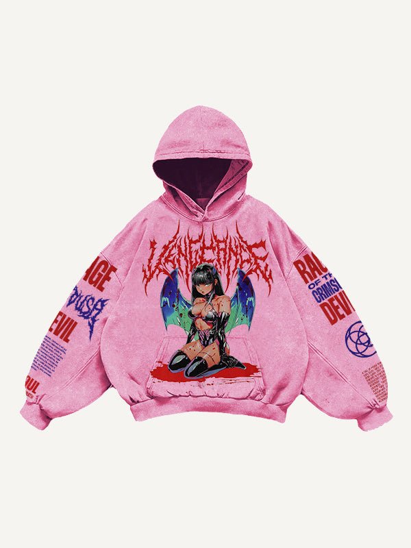 Retro Graphic Pullover Hoodie - MRC STOREHoodieMRC STORERetro Graphic Pullover Hoodie MRC STORE  70.99MRC STORECJWY256878427AZPink2XL