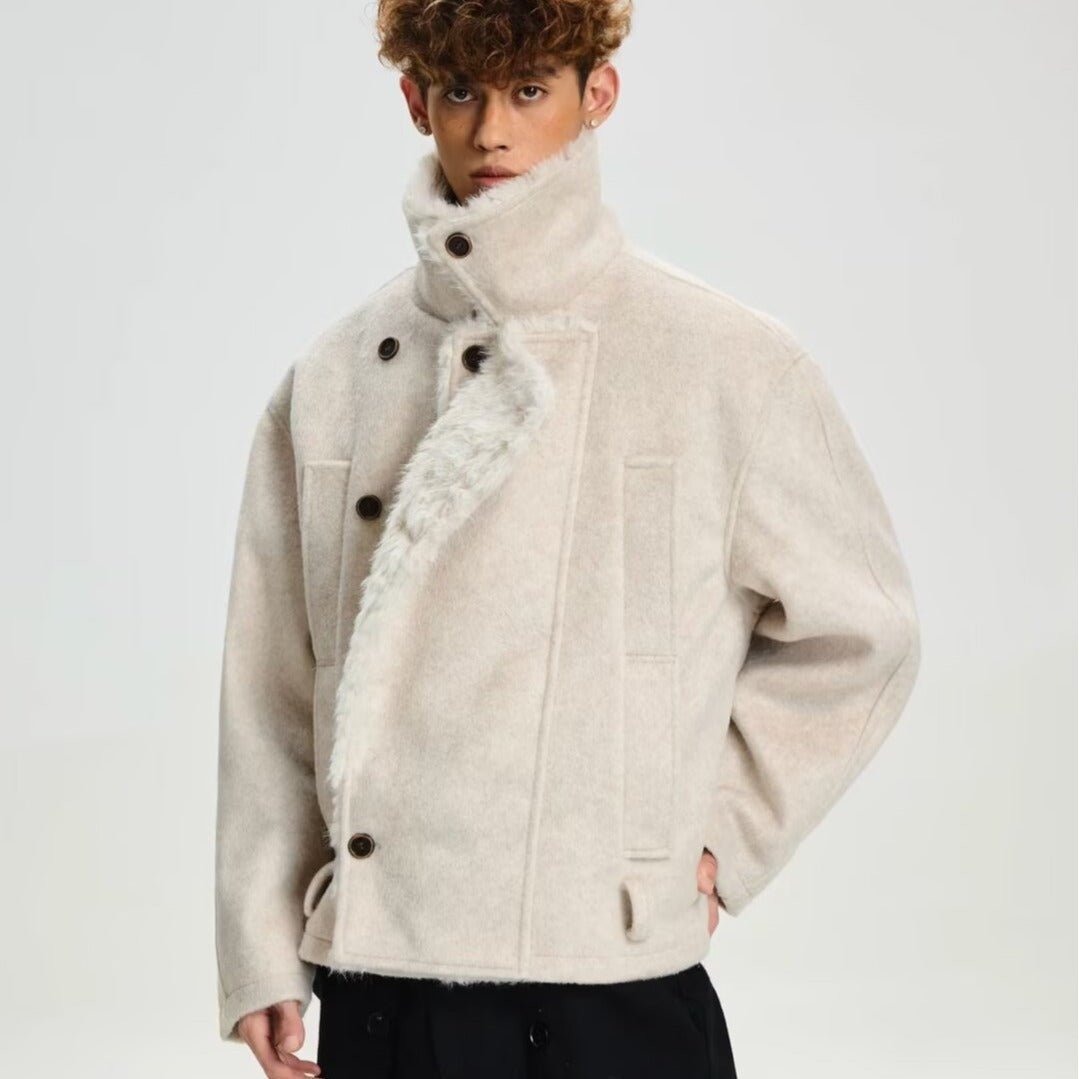 Retro Cotton Relaxed-Fit Jacket Extra Thick Fashionable Coat - MRC WEAR 