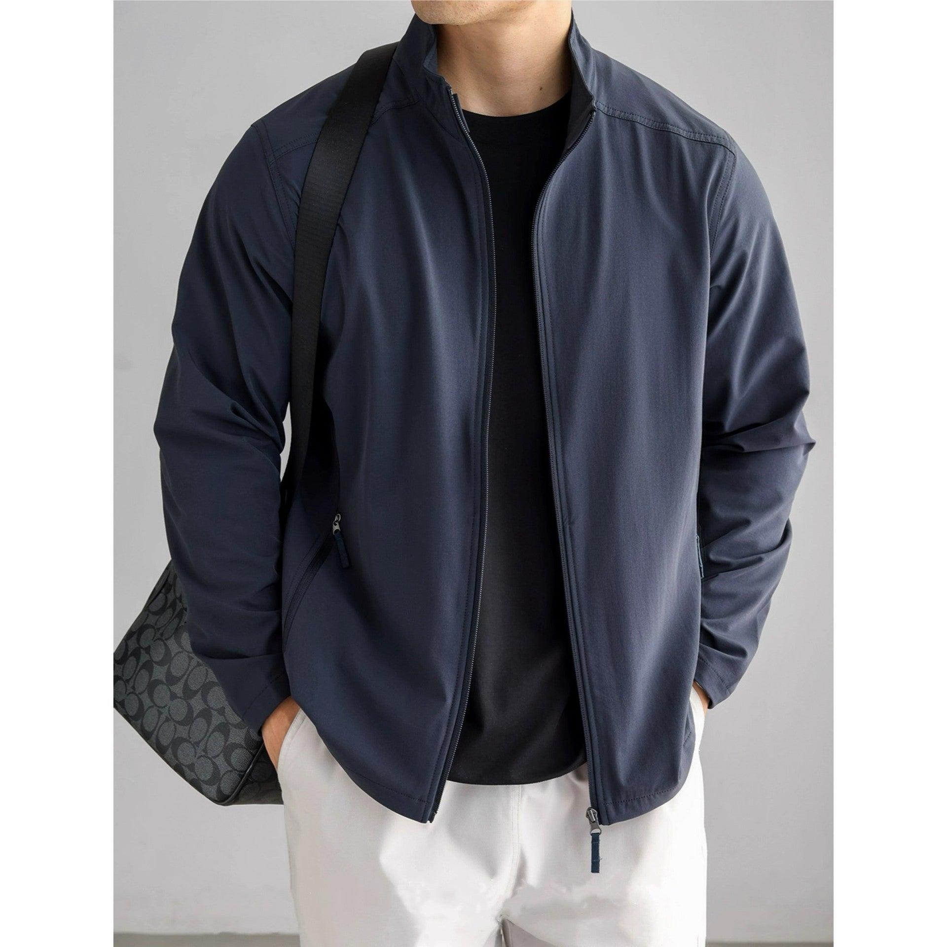 Solid Color Casual Commuter Jacket - MRC WEAR 