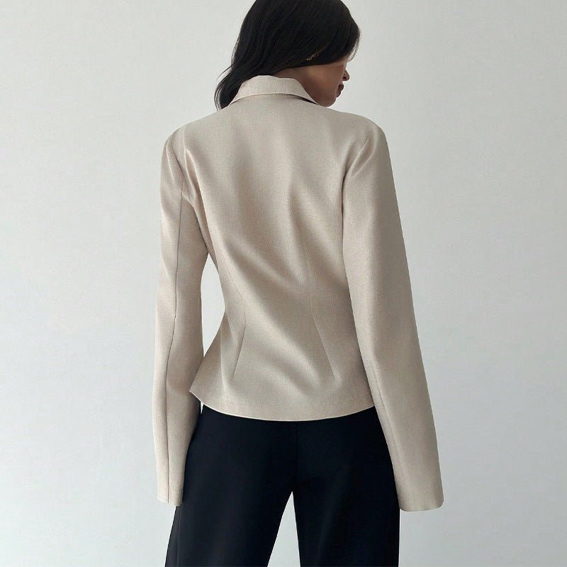 European Slim - Fit Solid Color Blazer Coat - MRC STOREJacketsMRC STOREEuropean Slim - Fit Solid Color Blazer Coat MRC STORE MRC STORECJYD258141503CXApricotL