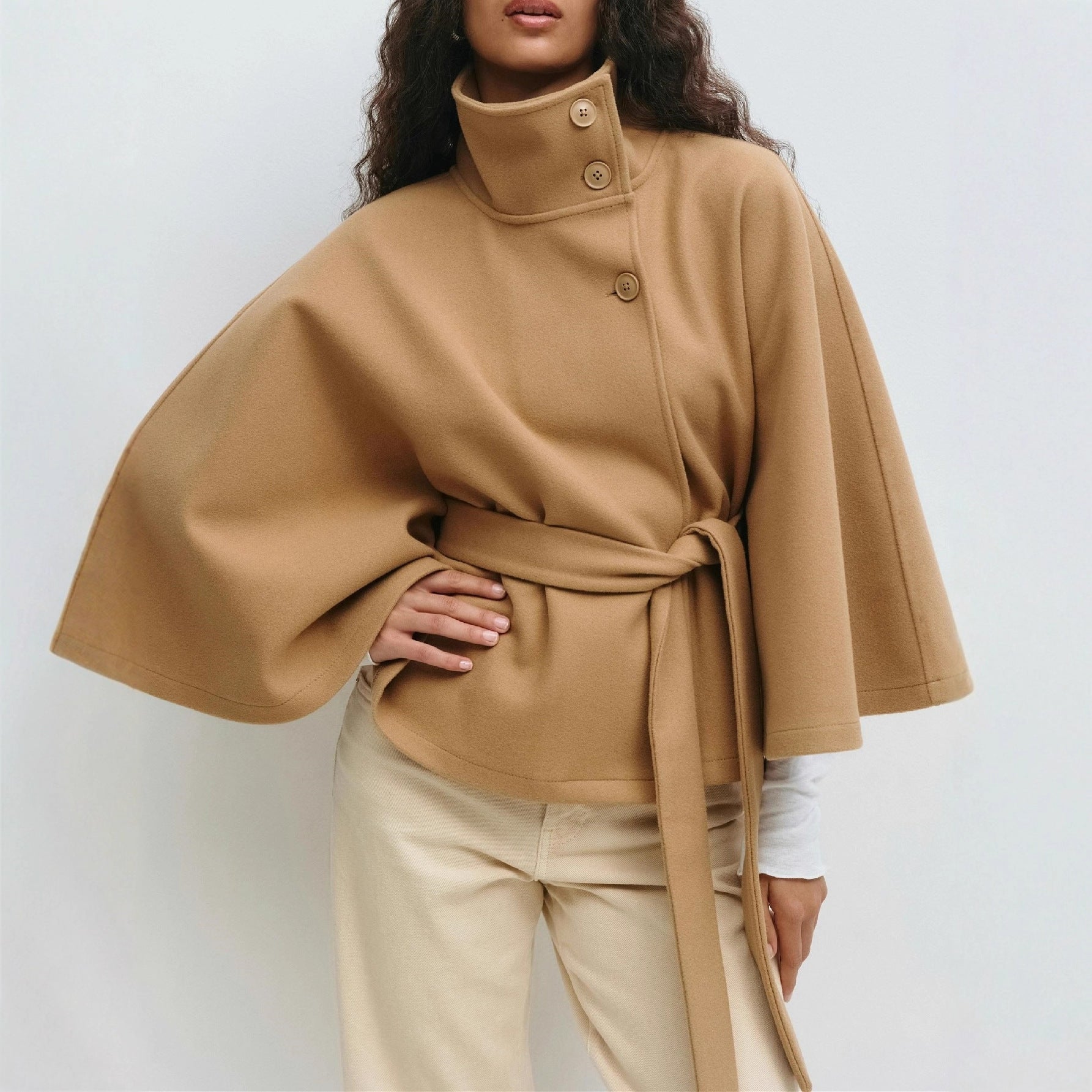 Solid Color Stand - Collar Trench Coat - MRC STOREJacketsMRC STORESolid Color Stand - Collar Trench Coat MRC STORE  110.00MRC STORECJQB260730719SHKhakiL