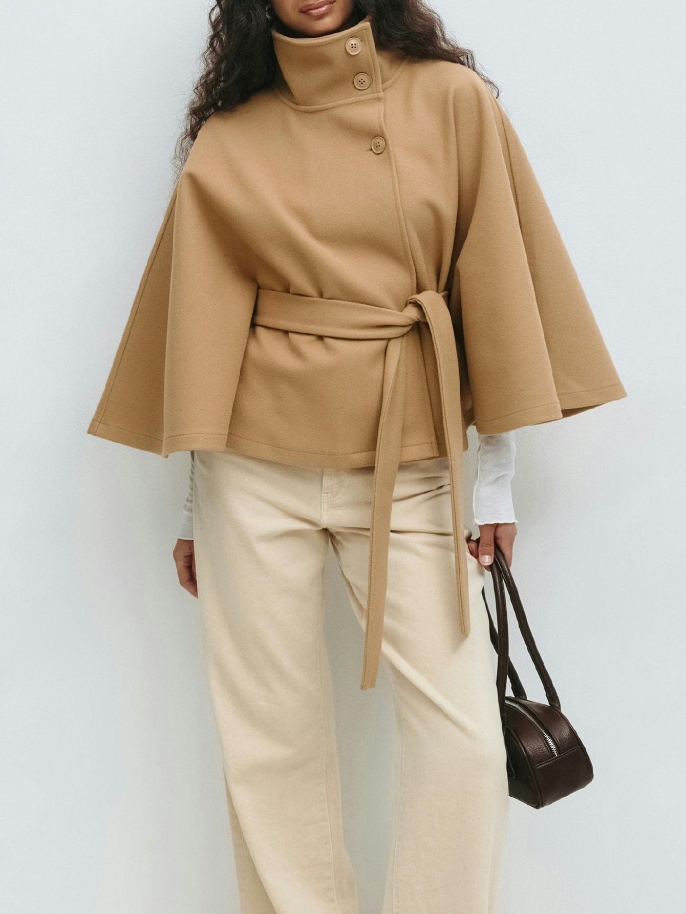 Solid Color Stand - Collar Trench Coat - MRC STOREJacketsMRC STORESolid Color Stand - Collar Trench Coat MRC STORE MRC STORECJQB260730719SHKhakiL