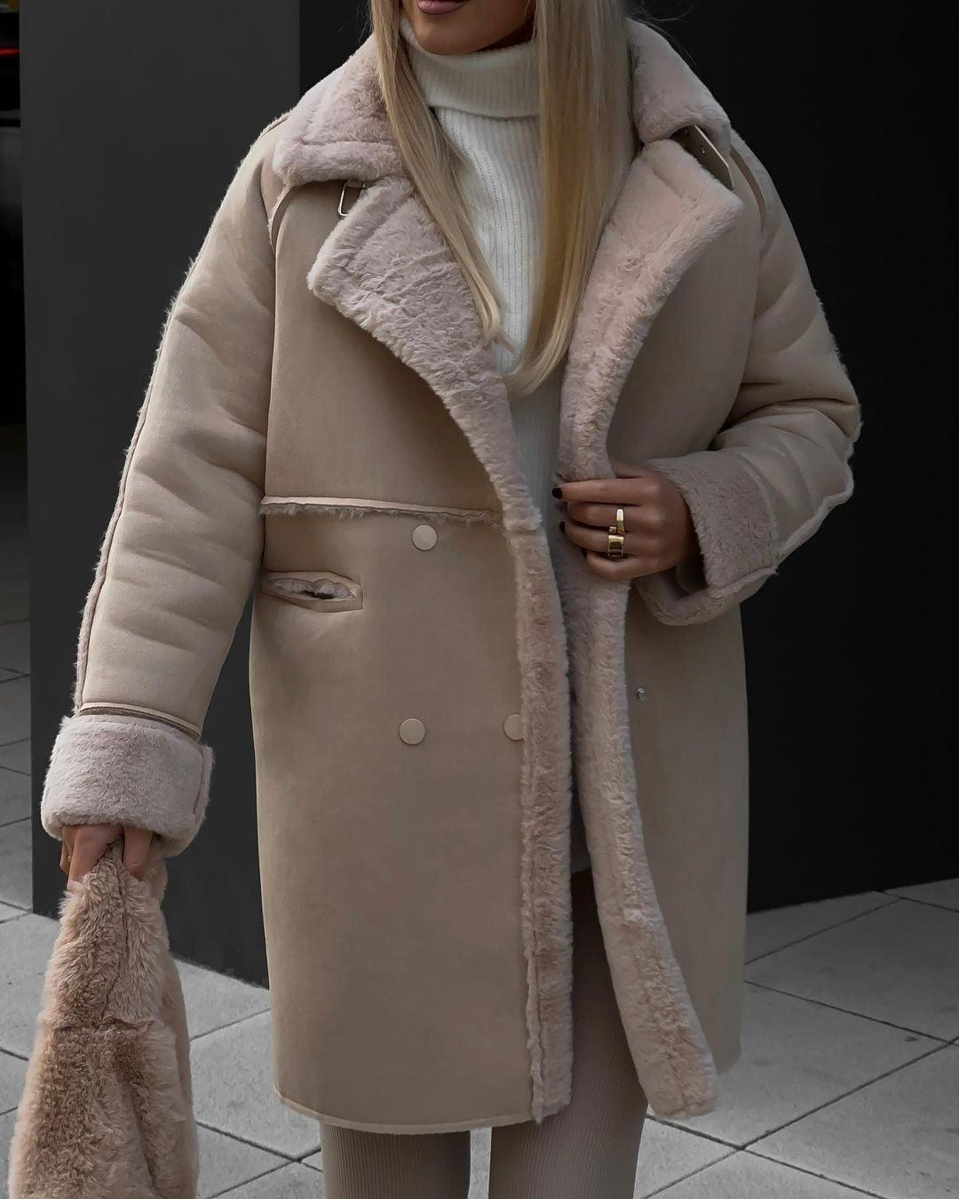 Suede Coat Suit Collar Long Cardigan - MRC STOREJacketsMRC STORESuede Coat Suit Collar Long Cardigan - MRC STOREMRC STORECJQB213318011KPKhakiL