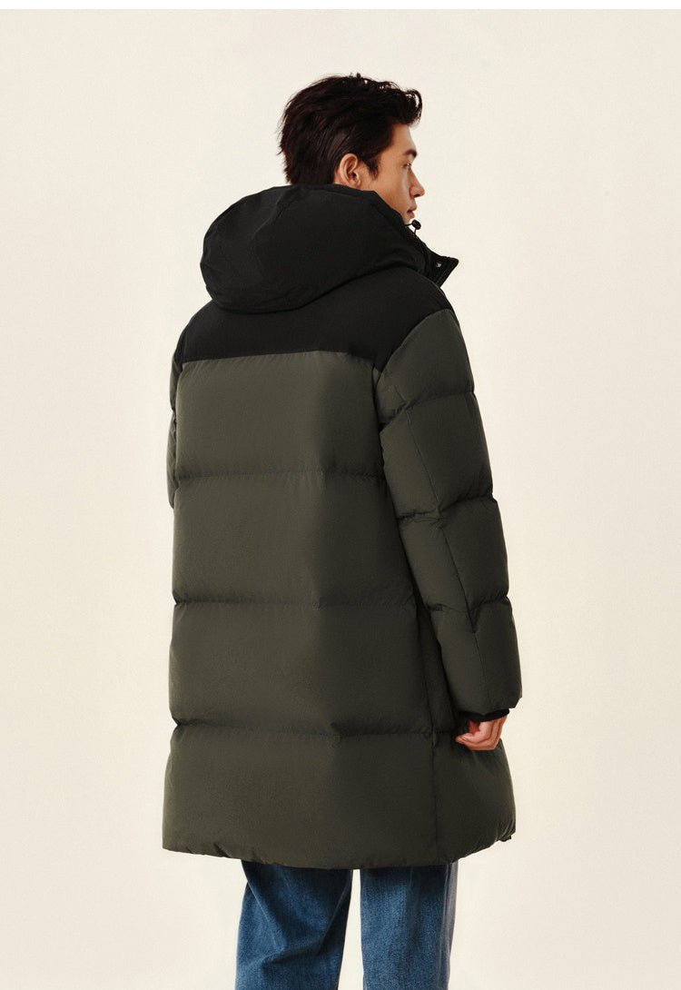 Winter Couple’s Long Waterproof Thick Coat - MRC STOREJacketsMRC STOREMan wearing a green and black puffer coat on a beige backgroundMRC STORECJYD255772002BYBlack2XL