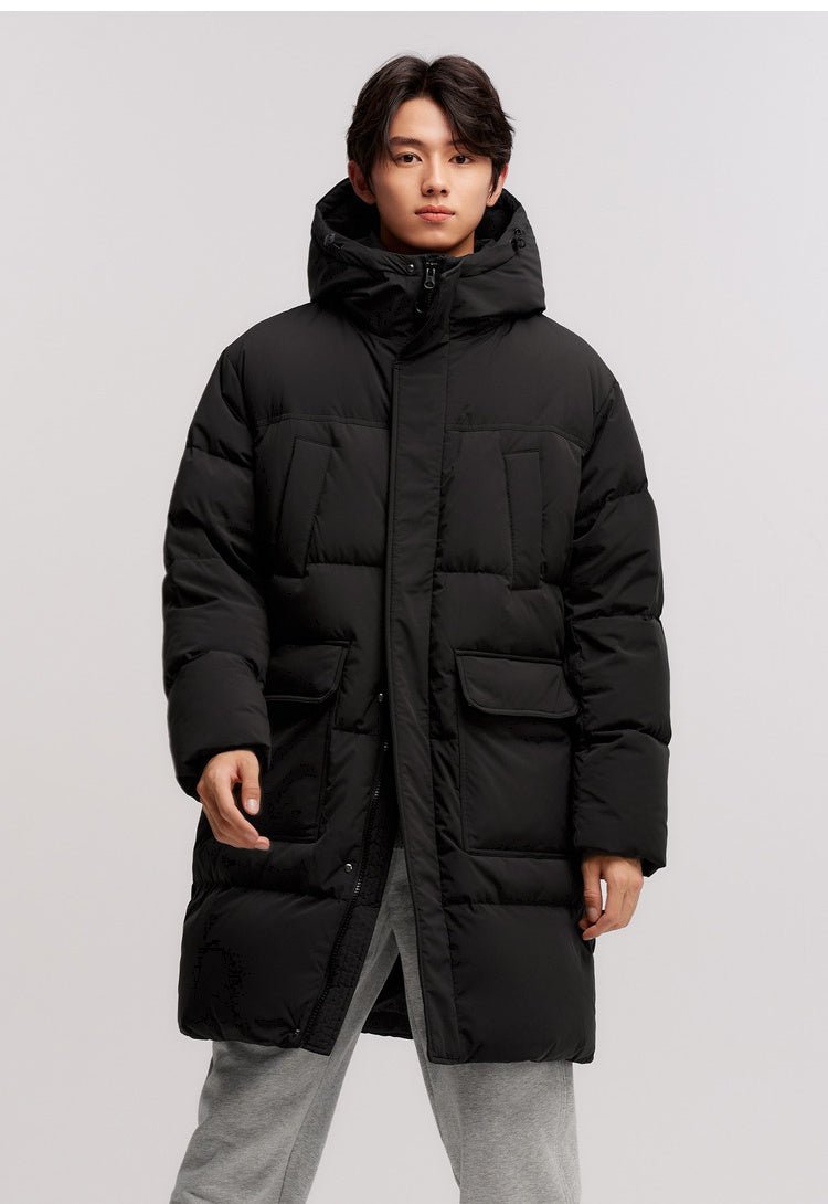 Winter Couple’s Long Waterproof Thick Coat - MRC STOREJacketsMRC STOREPerson wearing a black puffer coat on a light gray backgroundMRC STORECJYD255772002BYBlack2XL