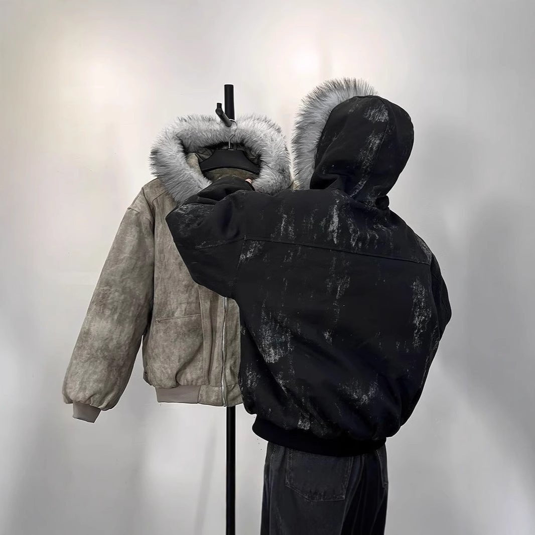Hooded Large Fur Collar Cotton - Padded Coat - MRC STOREJacketsMRC STOREHooded Large Fur Collar Cotton - Padded Coat MRC STORE MRC STORECJPK255133904DWBlack2XL
