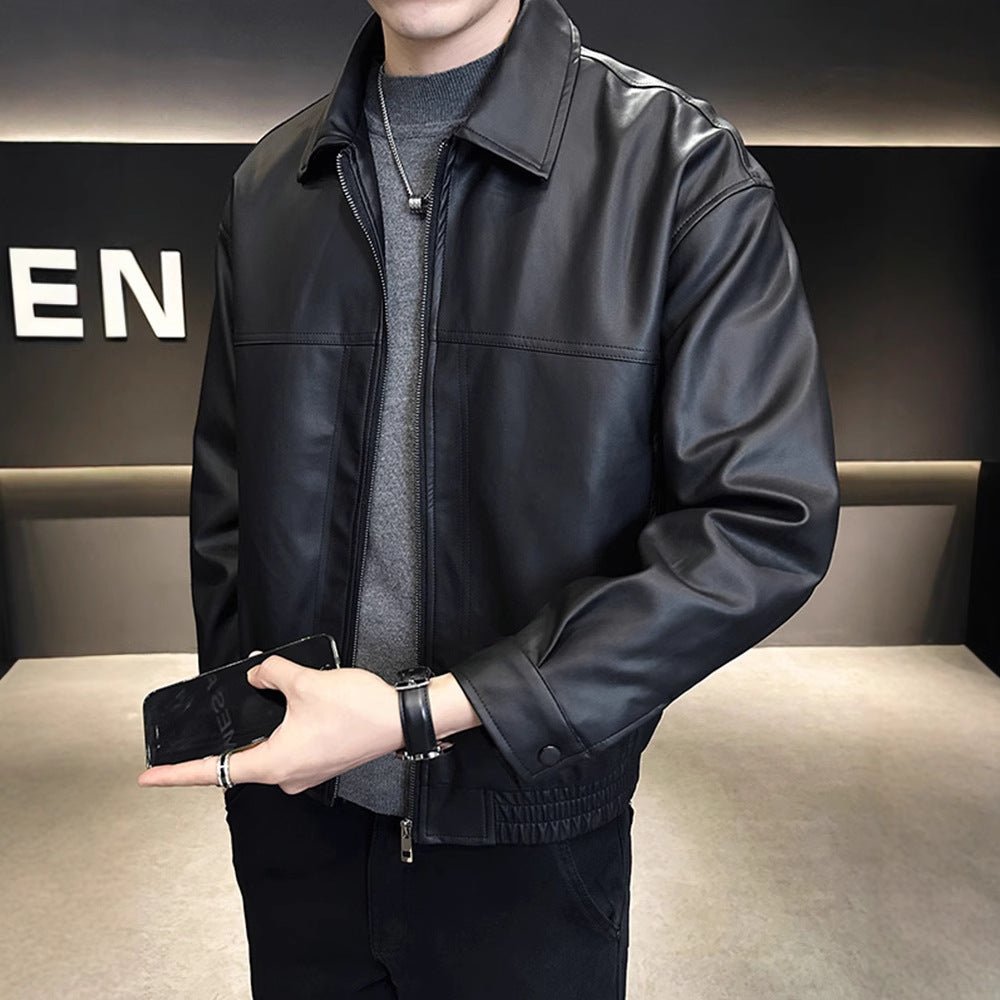 Men's Retro Leather Motorcycle Coat - MRC STOREJacketsMRC StoreMen's Retro Leather Motorcycle Coat MRC Store MRC STORECJXZ253116309IRBlack2XL
