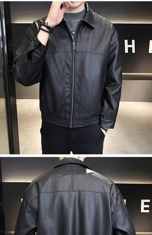 Men's Retro Leather Motorcycle Coat - MRC STOREJacketsMRC StoreMen's Retro Leather Motorcycle Coat MRC Store MRC STORECJXZ253116309IRBlack2XL