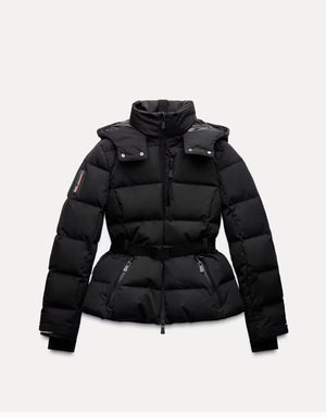 Belted Stand Collar Ski Puffer Jacket - MRC STOREJacketsMRC STOREBelted Stand Collar Ski Puffer Jacket MRC STORE MRC STORECJWJ261267408HSBlackL