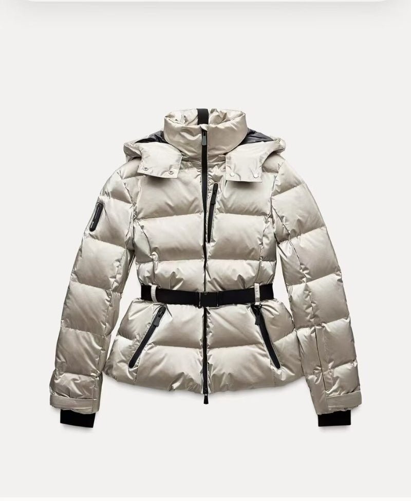 Belted Stand Collar Ski Puffer Jacket - MRC STOREJacketsMRC STOREBelted Stand Collar Ski Puffer Jacket MRC STORE  120.99MRC STORECJWJ261267412LOChampagneL