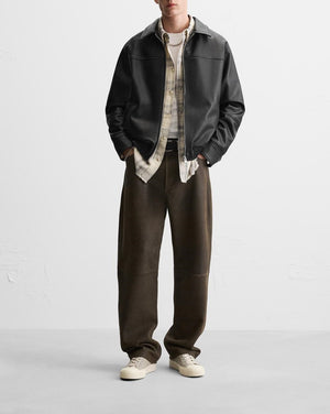 Faux Leather Slim Fit Biker Jacket Coat - MRC WEAR 