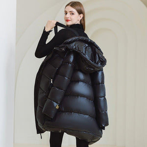 Long Hooded Winter Coat - MRC STOREJacketsMRC STOREWomen’s Long Hooded Winter Coat – Warm Cotton Jacket with Pockets for Cold Weather - MRC STOREMRC STORECJWJ217303803CXBlackL