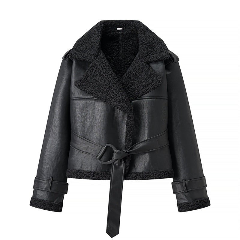 Short Flared Fur - Lined Coat with Collar - MRC STOREJacketsMRC STOREShort Flared Fur - Lined Coat with Collar MRC STORE  50.00MRC STORECJYD254271806FUBlackL