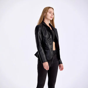 Slim-Fit Lightweight PU Leather Moto Jacket - MRC WEAR 